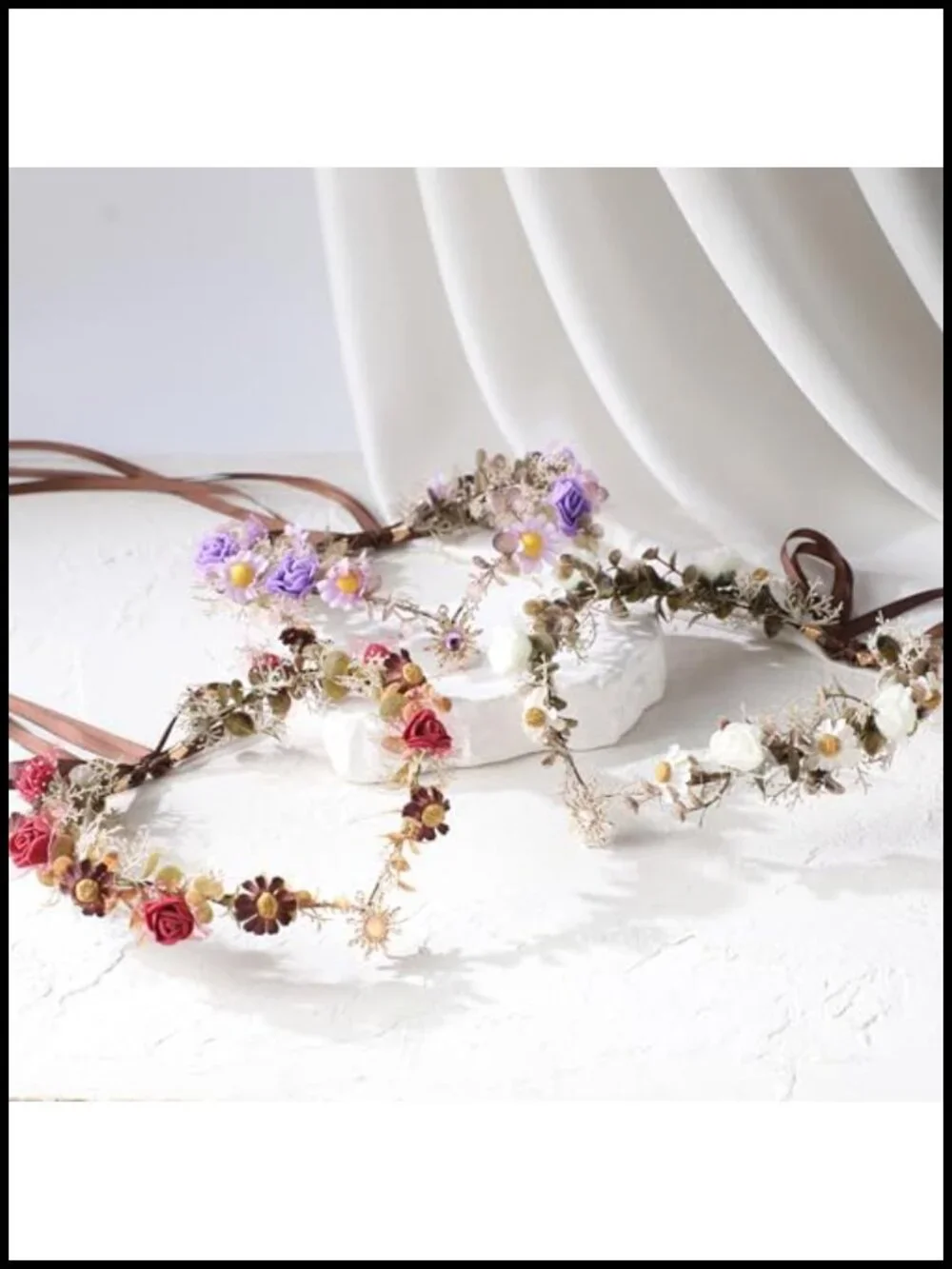 Fairy Flower Crown Daisy Floral Elf Circlet for Renfaire Cosplay